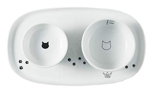 Necoichi Raised Cat Bowl Dining Tray (Bowl Set with Dining Tray) by 猫壱 - Used condition - US$27.82
