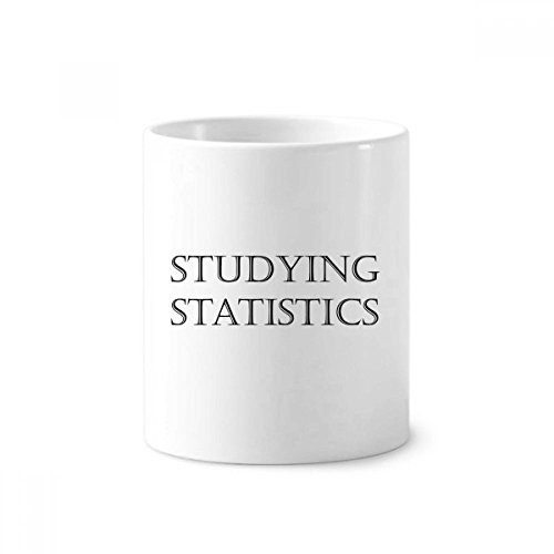 Porte-Stylo en Céramique Blanc avec Tasse 350 ml pour Étudier les Statistiques