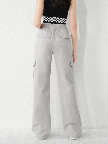 Image of KATECLO High-Waist Baggy Cargo Cotton Pants for Women | Stylish Casual Cargo for Girls