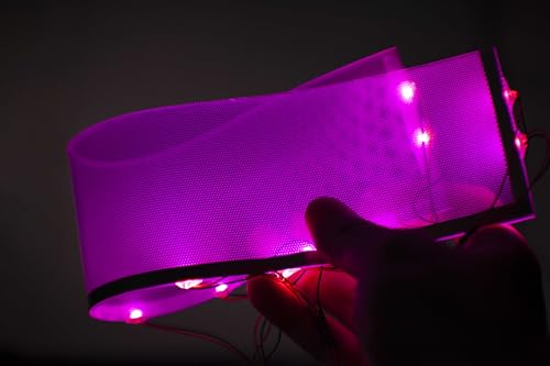 Image of [ Rectangular ] for Master Chief Helmet Lamp Titan Lamp Batman led Light Decorations Flexible Helmet Lights Cosplay DIY kit RGB Superhero for Men Gifts Pink