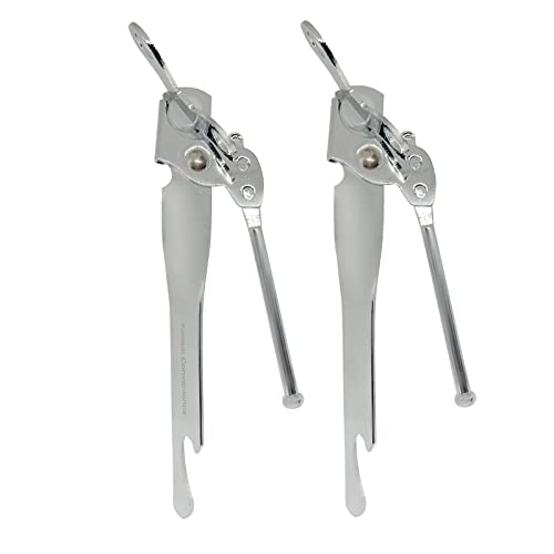 Kansai Convenience 3-in-1 Butterfly Can Opener Stainless Steel Heavy Duty Manual Multipurpose Can Opener Comfortable Handle Easy to Use Ideal for Every Kitchen Camping with Good Grip 2PK
