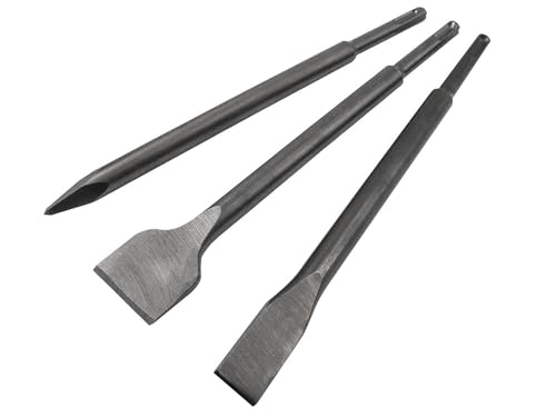 Image of Faithfull SDS-plus Concrete & Masonry Chisel Set Flat, Pointed & Spade Chisel