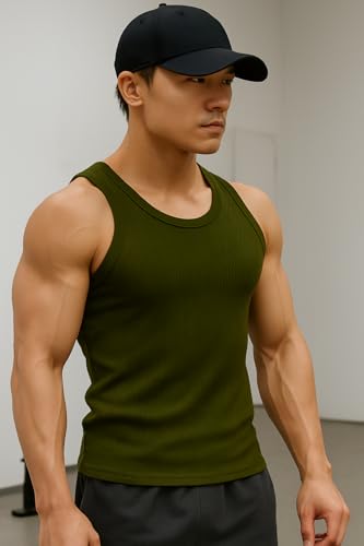 Image of Rockwell Men's Premium Cotton Vest - Sleeveless Gym Undershirt | Breathable, Stretchable & Skin-Friendly Innerwear for Everyday Comfort | 302