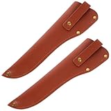 HOMSFOU Funda Protectora de Cuchillo de Cuero Resistente al Desgaste, Funda para Cortador Reutilizable para Cocina, Práctica Cubierta para Cuchillos de Cocina y Color Color Aleatorio