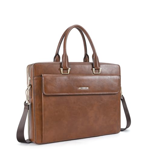 CLUCI Women Leather Briefcase 15.6