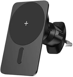 شاحن موبايل للسيارة لاسلكي مغناطيسي ليبيراتور، موديل Wi-Q001، حامل شحن موبايل يثبت على السيارة، أسود، من دبليو اي دبليو يو