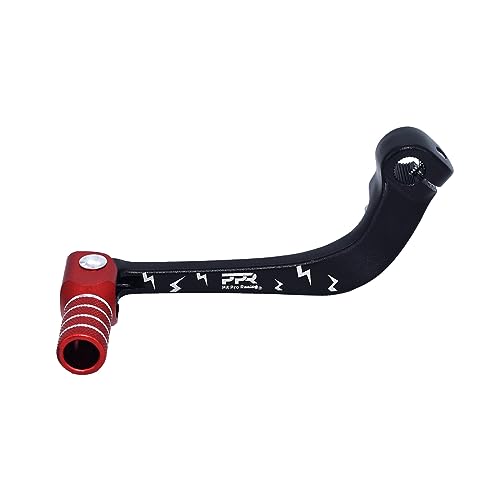 Gear Shift Lever, Alloy Aluminium Gear Shifter Lever Fits for Motorcycle BSE CRF 110 TTR 125 Motorcycle 50cc 110cc 250cc Dirt Pit Bike(Black&Red-Y-Ⅱ)