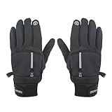 FABSPORTS Touchscreen Winter Gloves for Men & Women – Reflective, Anti-Slip, Windproof, Thermal Gloves for Cycling, Running, Driving & Outdoor Activities