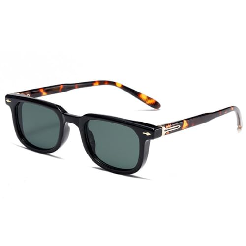 Lunettes de soleil carrées noires UV400 tendance 2025 pour homme et femme