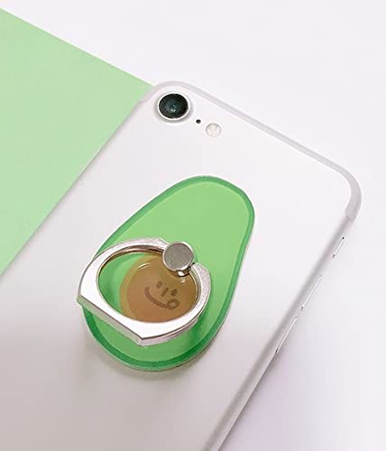 BeFunky Cute Shape Phone Ring 360 Degree Rotating Ring Grip Anti Drop Finger Holder for iPhone iPad and All Mobile Phones (1 Piece, Avocado)
