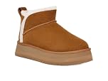 Koolaburra by UGG Women's Koola Ultra Mini Platform Ankle Boot, Chestnut, 6 UK
