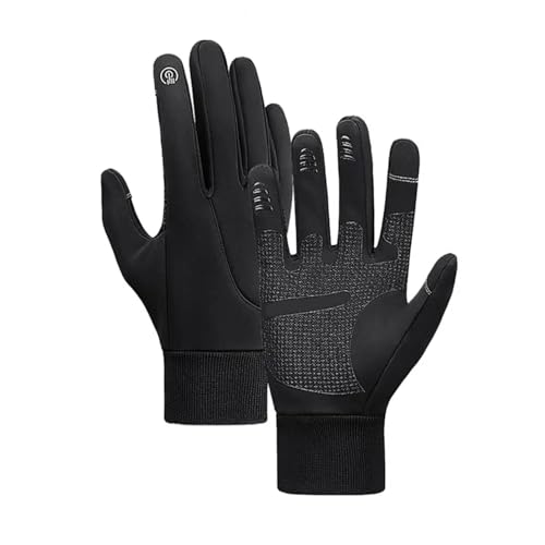 MAQDDO Schwarze Kletterhandschuhe für Bergsteigen (L)