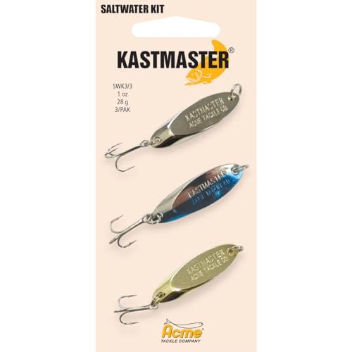 Acme Kastmaster Saltwater Fishing Spoon Multi Pack - 1 Ounce (3 Pack)