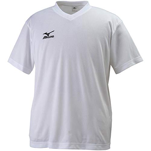 トレーニングウェア 半袖 Tシャツ ナビドライ Vネック 吸汗速乾 インナー 肌着 メンズ ホワイト×ブラック S