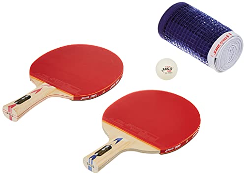 TT BAT S-S4F2 DHS with TT Ball DHS 40MM 3 Star White (48 Pcs Box) (Black/Blue) TT NET409