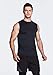 TSLA Men's Sleeveless Running Tank Top, Performance Athletic Muscle Shirts, Dry Fit Workout Gym Tank Tops, Active 3pack Muscle Black/Charcoal/Red, X-Large
