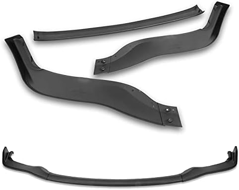 Stay-Tuned, 9PCS ABS Front Bumper Lip Spoiler Body Kit + Universal 86" x 4" Side Skirts, Compatible with Lexus IS250 IS350 2011 2012 2013, Exterior Accessory (Unpainted Black)