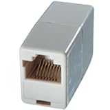  Adaptateur avec fiche RJ45 Femelle ET fiche RJ45 Femelle, Ivoire Coupleur Informatique ou téléphone