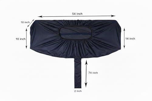 Image of Waterproof Split AC Indoor Unit Wash Cover | AC Service Cleaning Bag for Coil, Filter & Dirt Cleaning | Indoor AC Washing Cover (Navy Blue Fabric Polyster, 52 Inches upto 2 Ton)