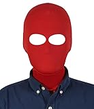 Sheface Spandex Costume Eye Holes Hood Masks for Adults and Kids (Adults, Red)