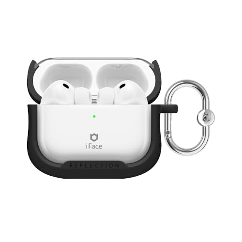 iFace Reflection �P�[�X AirPods Pro 3�Ή� �|���J�[�{�l�[�g �N���A ���킢�� [�ϏՌ� ���������ς� �J���r�i�t�� ���C�����X�[�d�Ή� �C���z���P�[�X] - �u���b�N