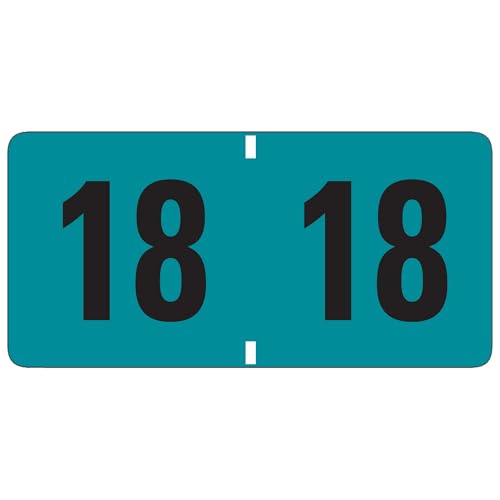 Étiquettes année 2018 Smead SMD68318 codage couleur bleu clair 500 pièces