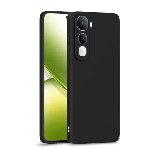 Image of Outlouders Back Cover for Vivo Y400 5G | Camera Protection | Durable Soft Matte Silicone Bumper Case (Black)