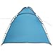 vidaXL Cabin Tent Blue Polyester and Fiberglass Material Medium Size Waterproof UV Protection Collapsible Portable Design Spacious Interior Zipper Closure Summer Camping Essential Shelter Outdoor