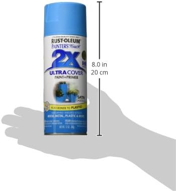 Miniatura 12 de Rust-Oleum 277991 Painter's Touch 2X Ultra Cover - Pintura en aerosol, 12 onzas, azul oasis satinado (paquete de 2)