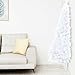 59.1 Inch White Half Christmas Tree Pre-Lit with LED Lights and Decorative Ball Set, Space Saving Artificial Xmas Tree for Home Office Wall Decor, PVC Material with Sturdy Steel Stand