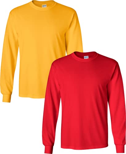 T-shirt manches longues Gildan G2400 coton épais lot de 2