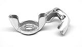 #6-32 Coarse Thread Stamped Wing Nut Type D Style 1 Low Carbon Steel Zinc Plated Pk 100