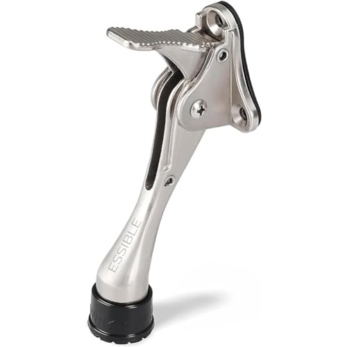 Essible Retenedor Vertical para Puerta - Retenedor de Pie Acero Inoxidable Door Stopper Ajustable para Interior y Exterior Topes para Puertas Kickdown para de Garaje, Oficina, Hogar - 13 x 4 cm