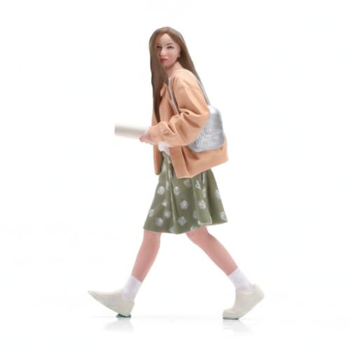 Figurine femme 1/18 réaliste jupe à motif objet décoratif pour scène et diorama