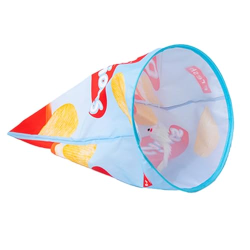 Faltbarer Katzentunnel, Kartoffelchips Design, Crinkle Sack Tasche, Indoor Pet Drill Eimer, Lustiges Spielspielzeug, Interaktives Kätzchenspiel, Tragbare Faltaufbewahrung, Weiche Spielröhre-8