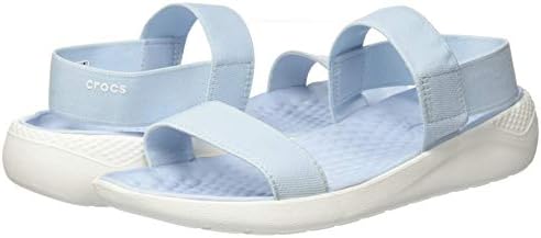 Crocs Women's Sandale Femmes Flip Flops, White Bleu Minéral Blanc 4ka, 10-11 | Image 6