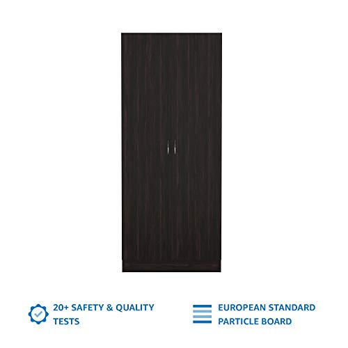 Image of Amazon Brand - Solimo Pyxis Engineered Wood 2-Door Wardrobe (Wenge Finish)