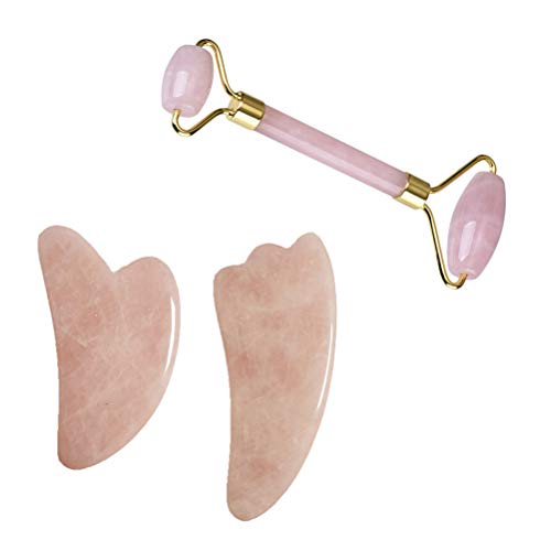 Conjunto de rolos faciais de jade Healifty com 3 peças