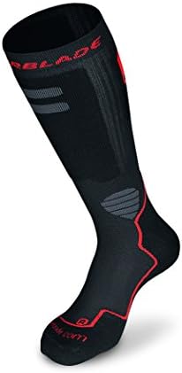 Rollerblade High Performance Men's Socks, Inline Skating, Multi Sport, Black and Red
