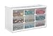 ArtBin 6809PC Store In Drawer Cabinet Sewing & Craft Organization, Plastic Storage Unit with 9 Drawers, White with Clear Drawers