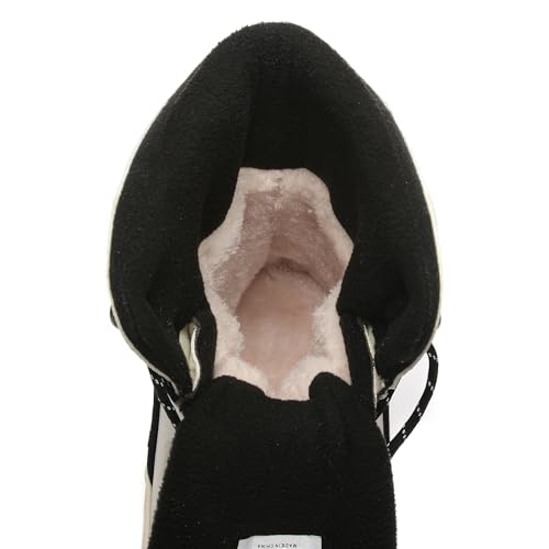 ROCKMARK Mens Winter Mid-Calf Snow Boots Fur Lined Warm Waterproof Slip On Outdoor Athletic Snow Boots3