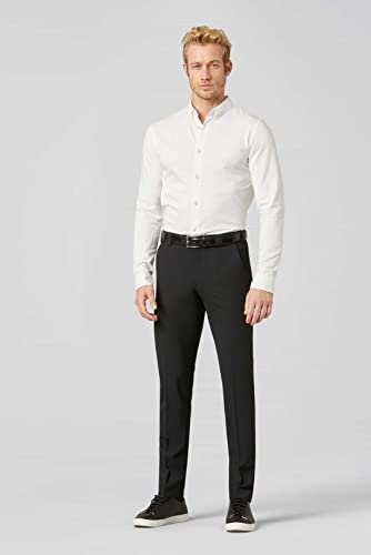 MEYER Hosen Business Chino Roma 9-344 - modern fit, hochwertige & Bequeme Wollhose, Schwarz (09), 58