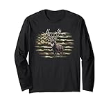 deer hunting camo american flag - buck usa maglia a manica