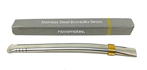 Novomates [NUEVO] Moderna Bombilla para Mate Argentino – Bombilla de acero inoxidable – Sorbete pajita para infusión de yerba mate – Ideal mate calabaza y otros modelos