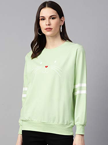Image of pluss Women Blue Printed Hood(LSWFS8489-CRANBERRYICE)