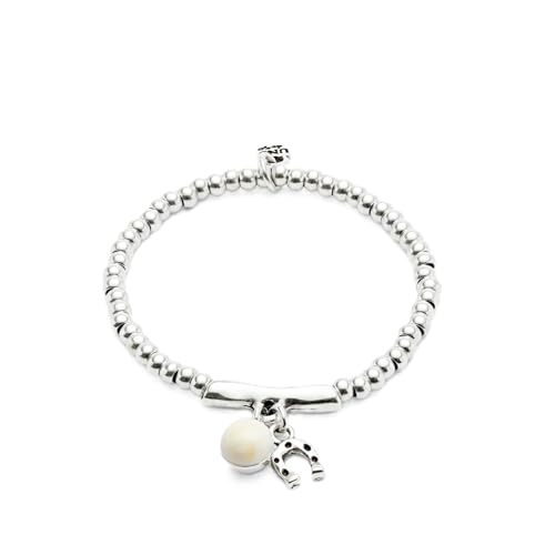 Uno de 50 Stretch Bracelet with Murano Glass Horseshoe Charm (Large)