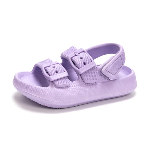 Image of FUNKYMONKEY Pillow Slippers for Boys and Girls Adjustable Double Buckle Unisex-Child EVA Flat Sandals