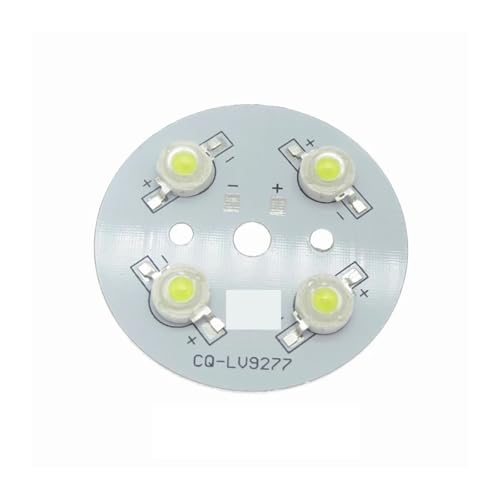 SHANGMAOYO 5pcs 4W 45mm Round Aluminum Base Plate Heat Sink PCB With High Power LED Diodes Red 620nm SHANGMAOYO