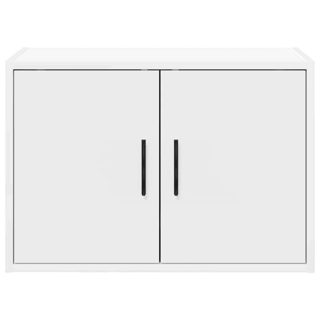 Générique Armoires murales de Garage 2 pcs Blanc Bois d'ingénierie,Entreprise & Industrie,Stockage Industriel,Armoires industrielles,Blanc,19.65 KG,860644