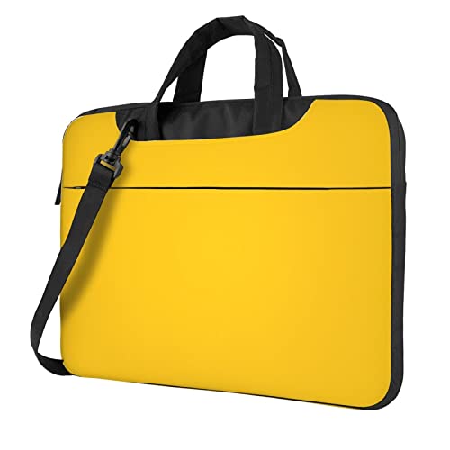 Housse ordinateur portable antichoc jaune au café ou à l'université